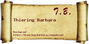 Thiering Barbara névjegykártya