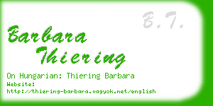 barbara thiering business card